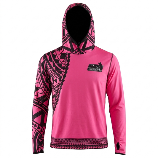 Women's Hawaiian Hydro Hoodie - Tribal Tattoo Print