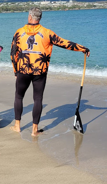 Men's Hawaiian Hydro Hoodie | Palm Tree Print | Eco Friendly Sun