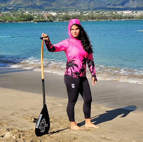 Women's Hawaiian Hydro Hoodie - Palm Tree Print