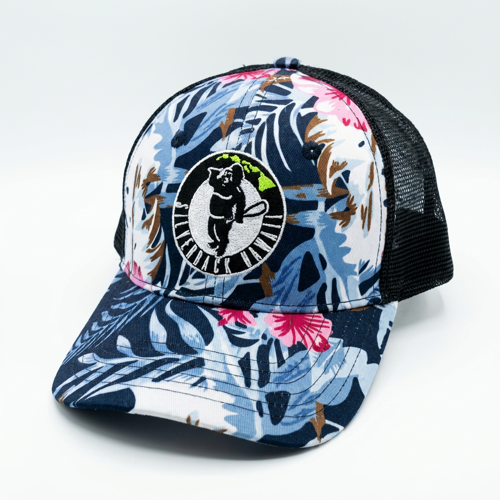 Hawaiian Print Trucker Hat
