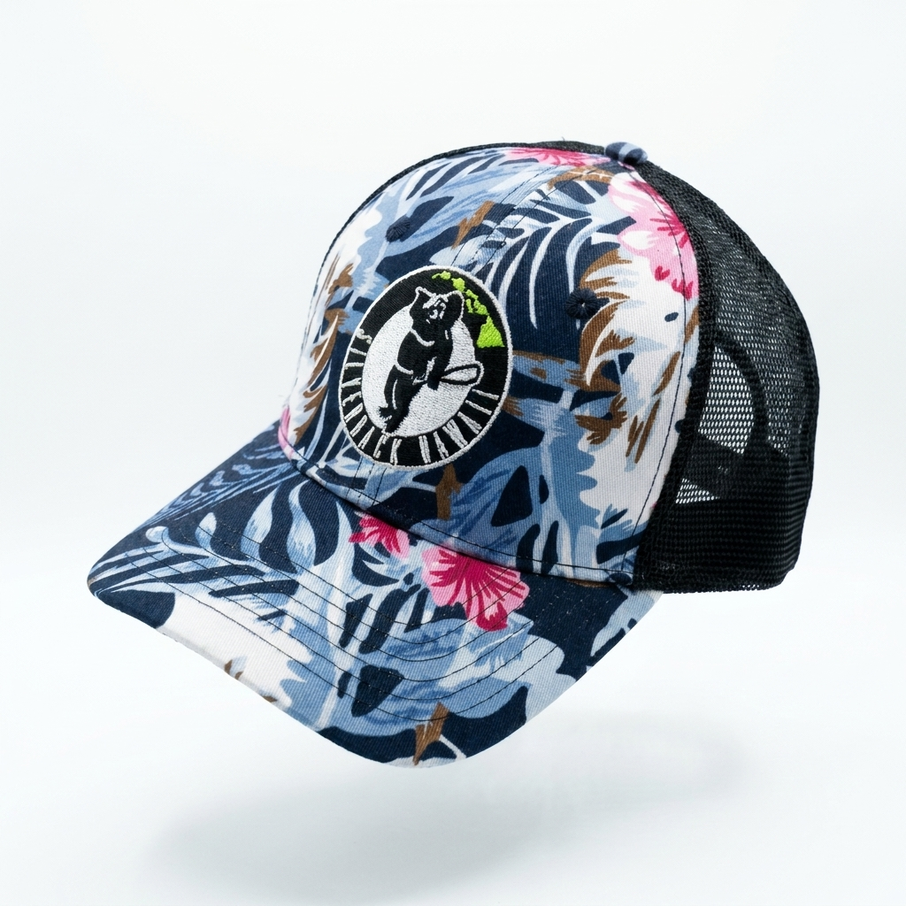Hawaiian Print Trucker Hat