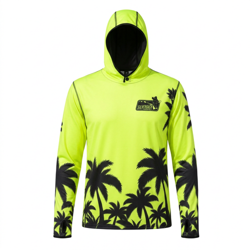 Men's Hawaiian Hydro Hoodie - Palm Tree Print