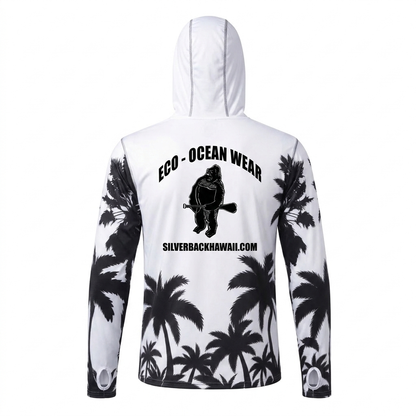Women's Hawaiian Hydro Hoodie - Palm Tree Print