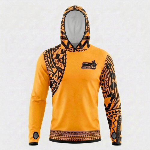Women's Hawaiian Hydro Hoodie - Tribal Tattoo Print