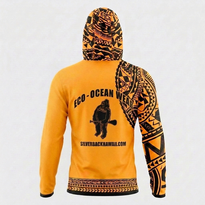 Women's Hawaiian Hydro Hoodie - Tribal Tattoo Print