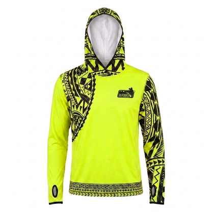 Women's Hawaiian Hydro Hoodie - Tribal Tattoo Print