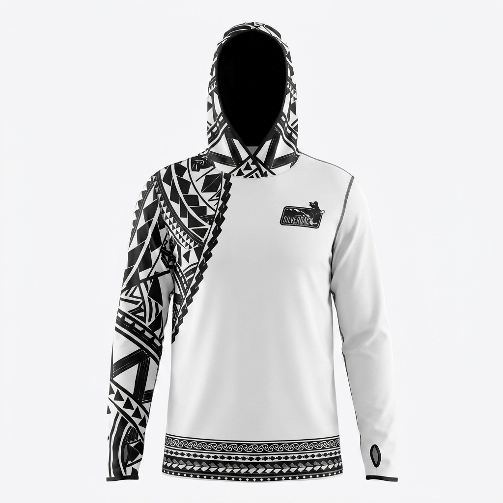 Women's Hawaiian Hydro Hoodie - Tribal Tattoo Print