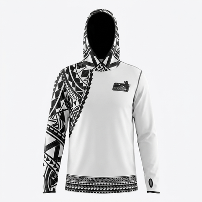 Women's Hawaiian Hydro Hoodie - Tribal Tattoo Print
