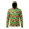 Women's Hawaiian Hydro Hoodie-Ekolu Pua Print, Lotus Rec Fabric