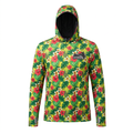 Men's Hawaiian Hydro Hoodie -  Ekolu Pua Print