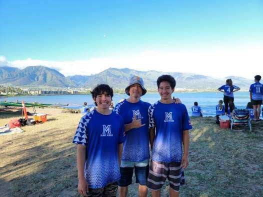 Maui High School paddling team