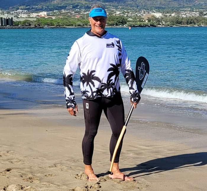 Men's Hawaiian Hydro Hoodie | Palm Tree Print | Eco Friendly Sun
