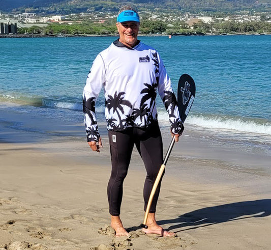 Men's Hawaiian Hydro Hoodie - Palm Tree Print