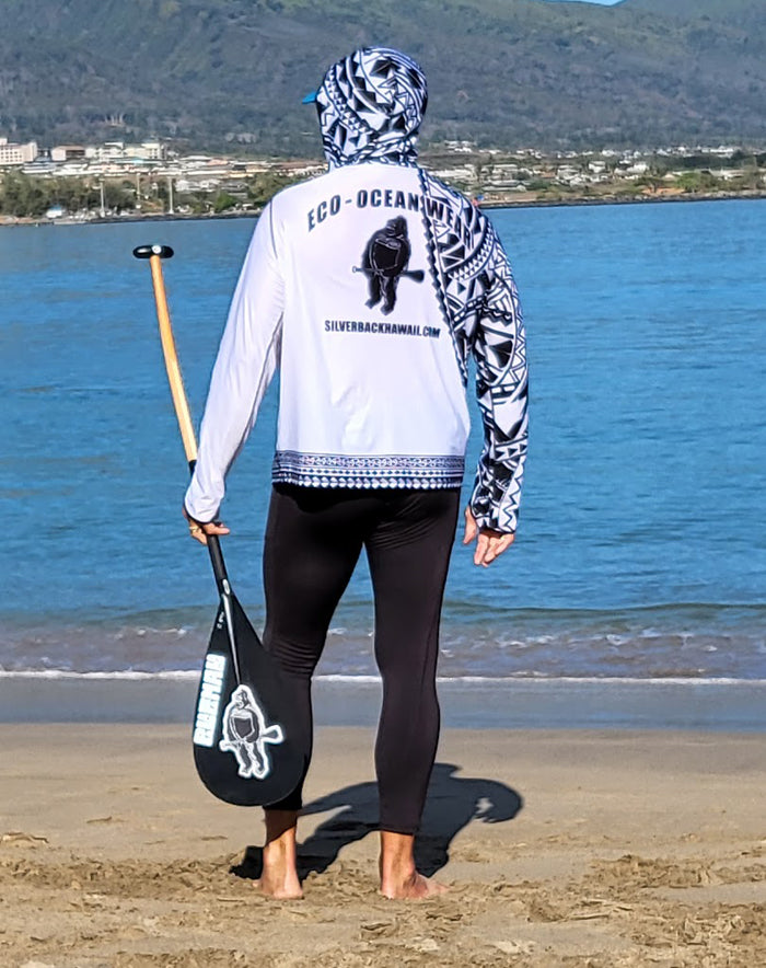 New! Men's Hawaiian Hydro Hoodie - Tribal Tattoo Print