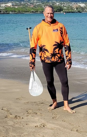 Men's Hawaiian Hydro Hoodie - Palm Tree Print
