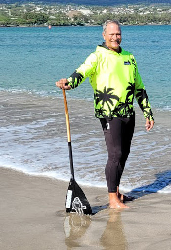 Men's Hawaiian Hydro Hoodie | Palm Tree Print | Eco Friendly Sun