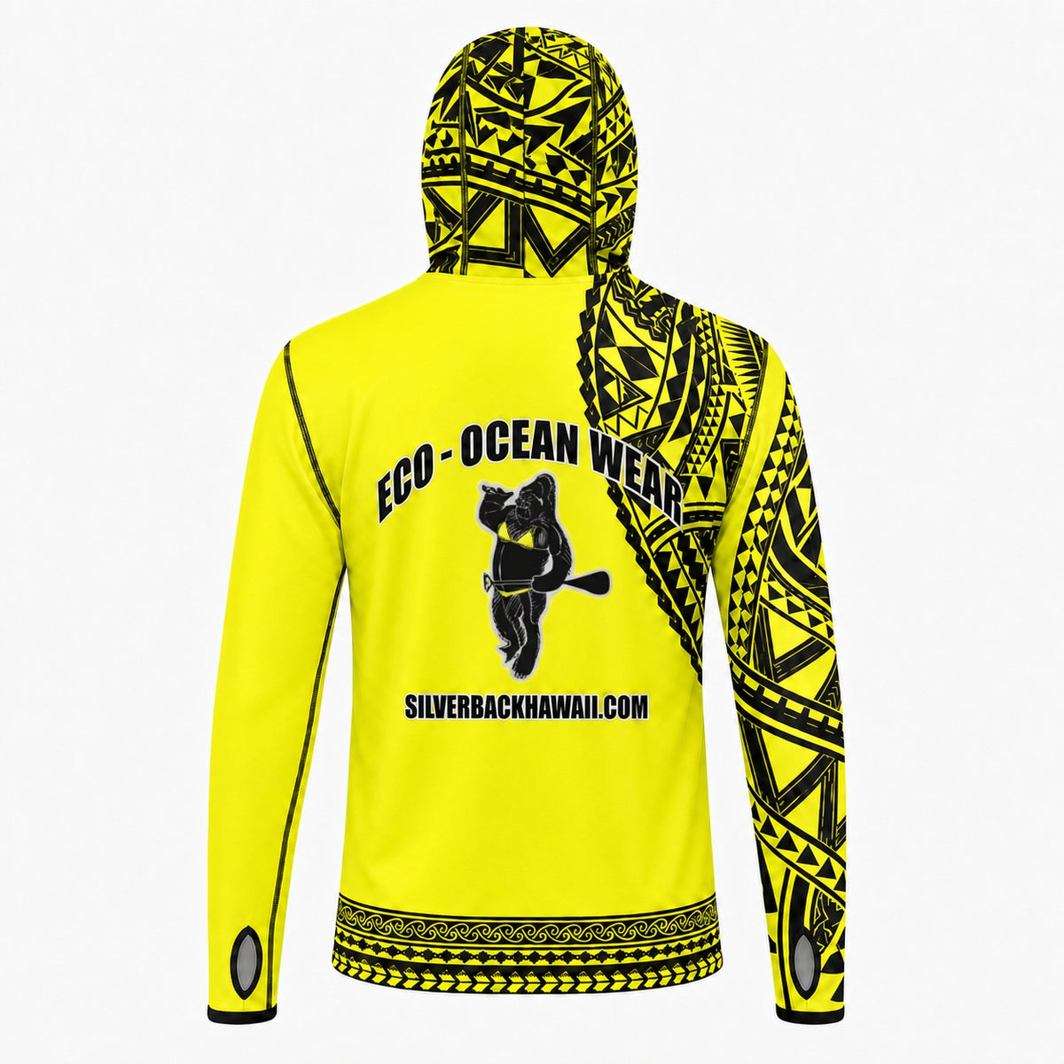 Women's Hawaiian Hydro Hoodie - Tribal Tattoo Print