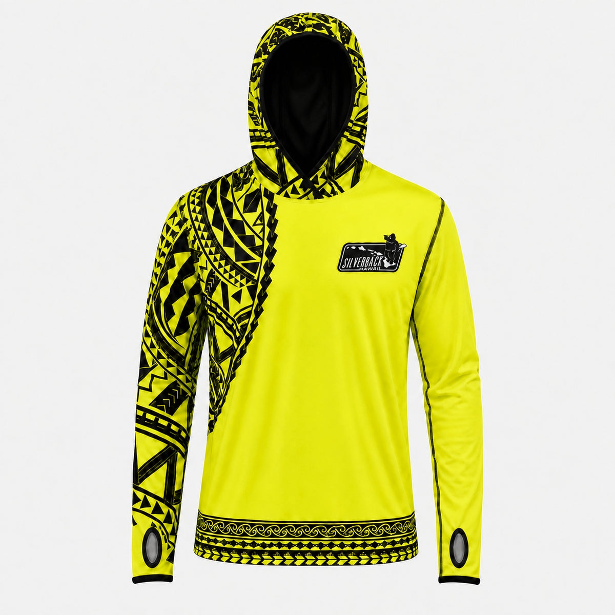 Women's Hawaiian Hydro Hoodie - Tribal Tattoo Print