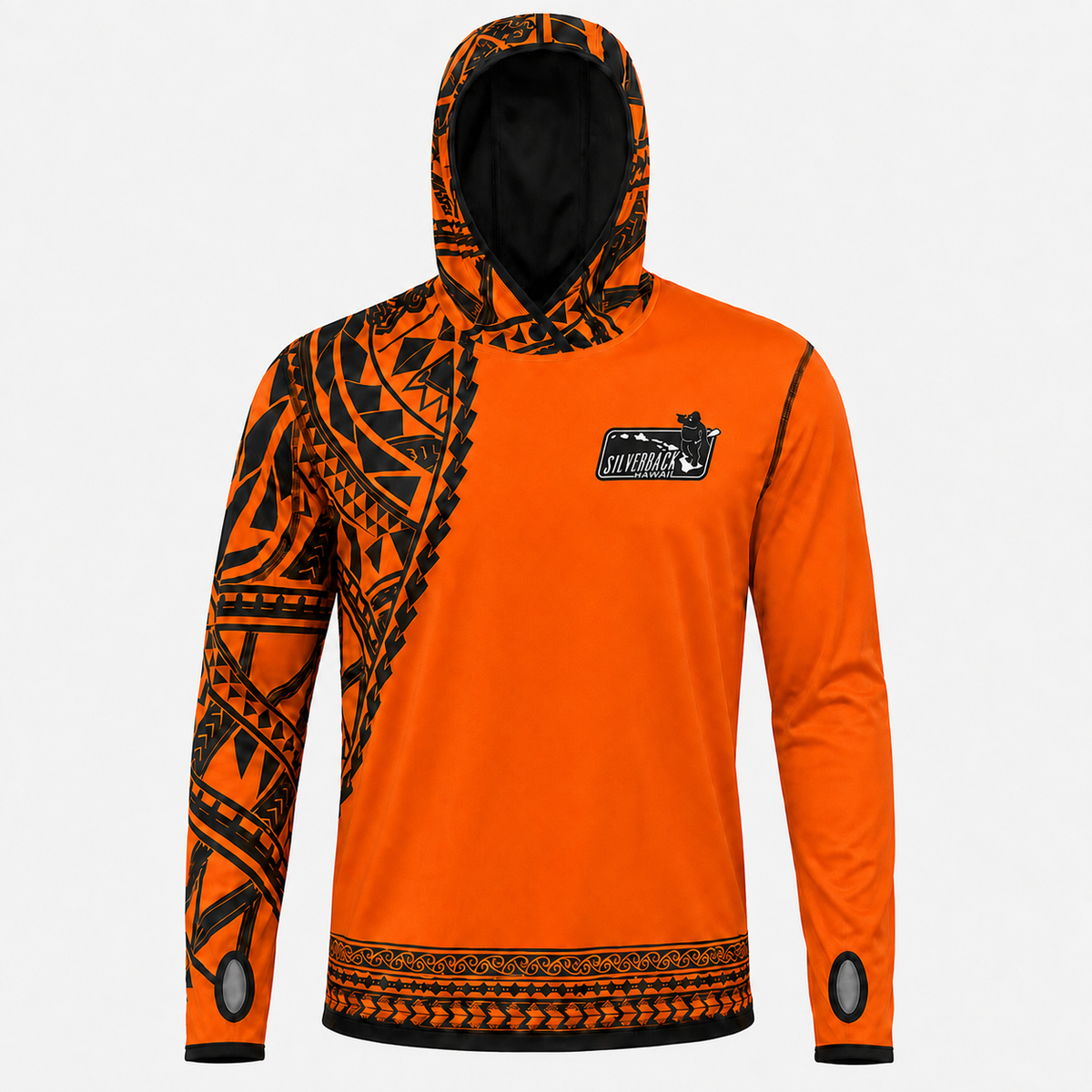 Women's Hawaiian Hydro Hoodie - Tribal Tattoo Print