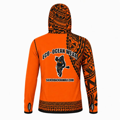 Women's Hawaiian Hydro Hoodie - Tribal Tattoo Print