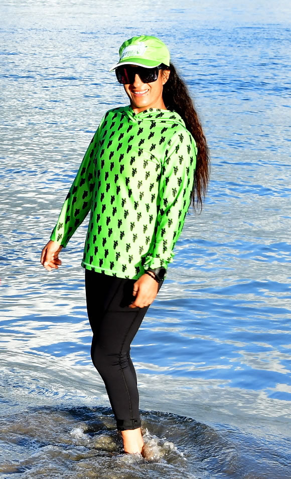 Women's Hawaiian Hydro Hoodie - Big Kahuna Print