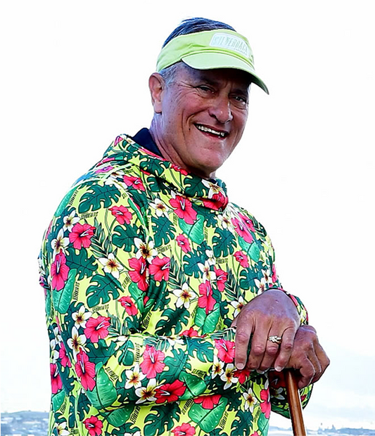 Men’s Hawaiian Hydro Hoodie – Ekolu Pua Print