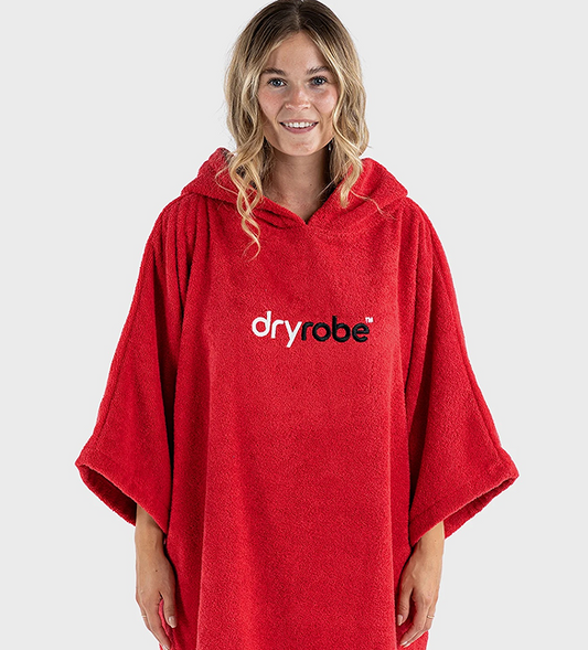Red Organic Towel Changing Robe