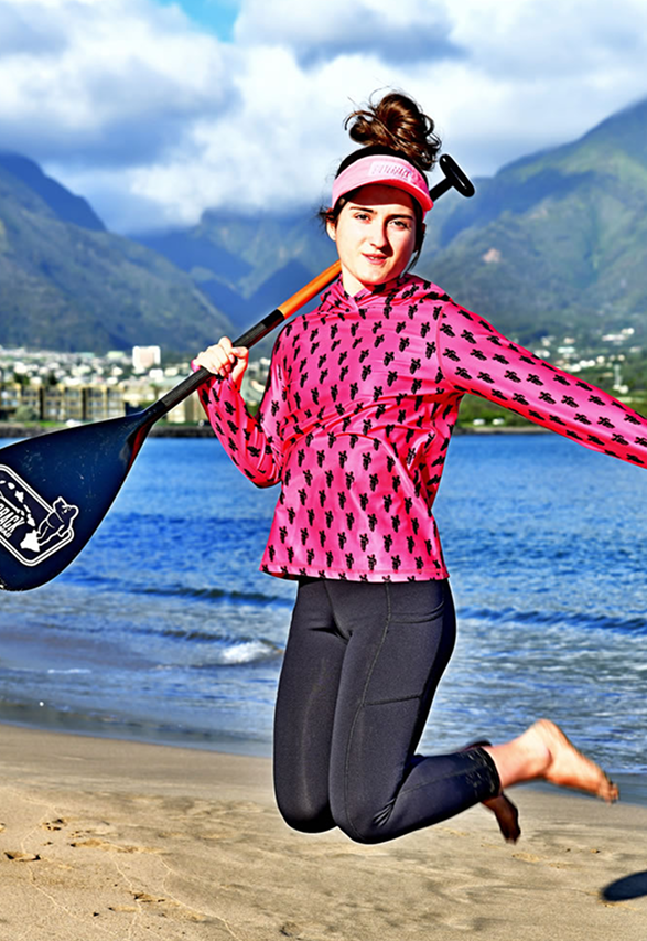 Women's Hawaiian Hydro Hoodie - Big Kahuna Print