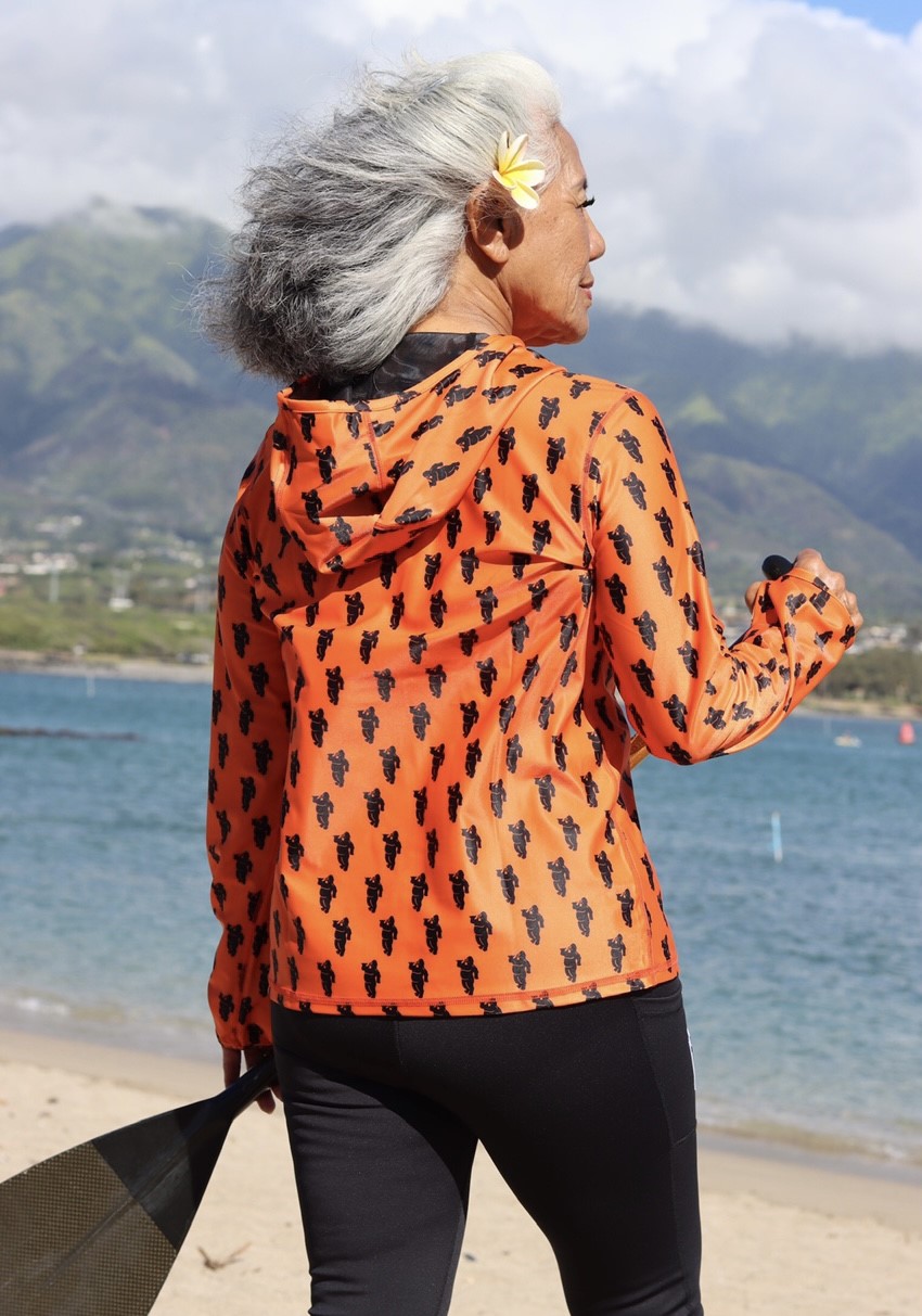 Women's Hawaiian Hydro Hoodie - Big Kahuna Print